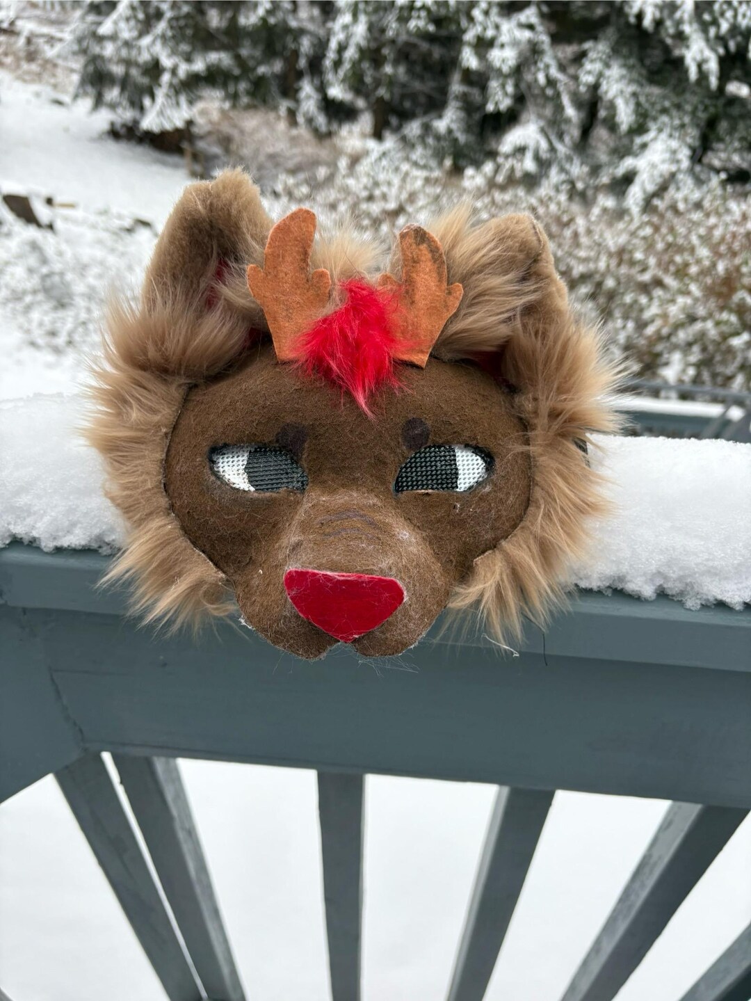 Rudolph Dog Therian Mask - Etsy