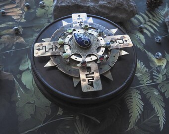 Steampunk Kompass: Natursteine, Keramik, Vintage Ständer