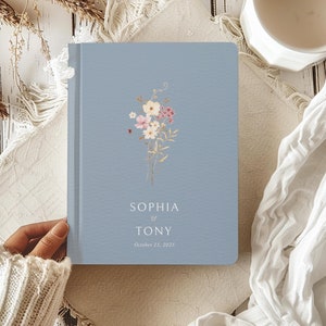 Personalized Engagement Journal: Floral Wedding Keepsake Notebook