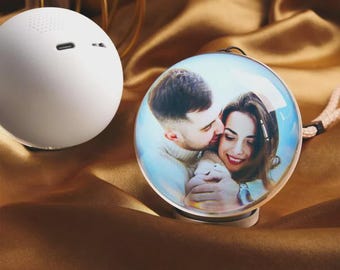 Memory Orb Personalized Video Photo Globe Custom Glass Keepsake Gift Memory Sphere Anniversary Wedding Birthday Valentine’s Day Gift Couples