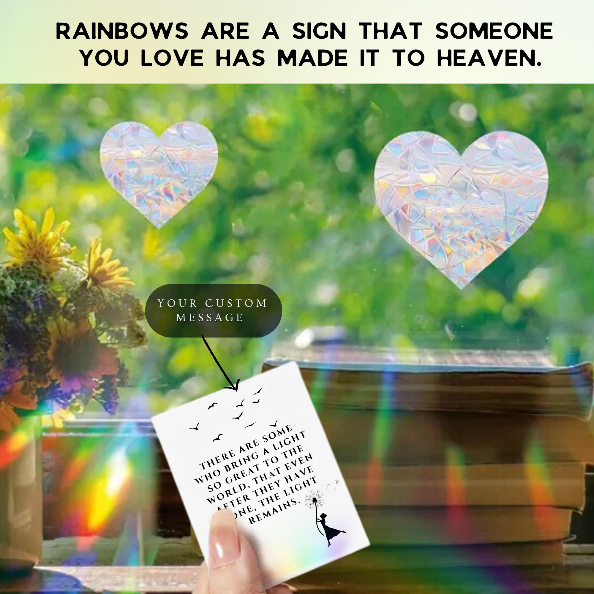 Memorial Heart Suncatcher: Rainbow Prism Sympathy Gift - Etsy