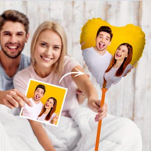 Custom Photo Balloons Personalized Heart Balloon For Party Decoration Wedding, or Romantic Gift for Birthdays, Bridal Showers, Baby Showers