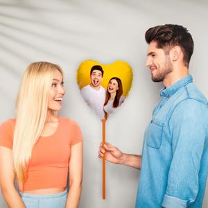 Custom Photo Balloons Personalized Heart Balloon For Party Decoration Wedding, or Romantic Gift for Birthdays, Bridal Showers, Baby Showers