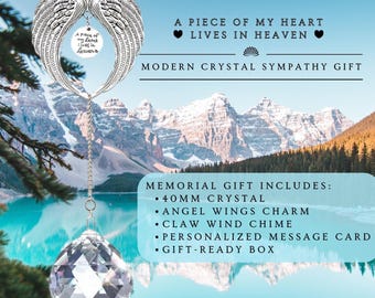 Attrape-soleil commémoratif personnalisé : cadeau de sympathie arc-en-ciel en cristal