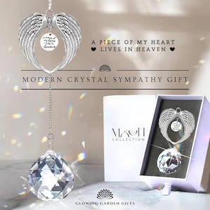 Atrapasueños conmemorativo personalizado, regalo de condolencias, pérdida de papá, mamá, atrapasol conmemorativo, padre en el cielo, monumento conmemorativo Rainbow Maker