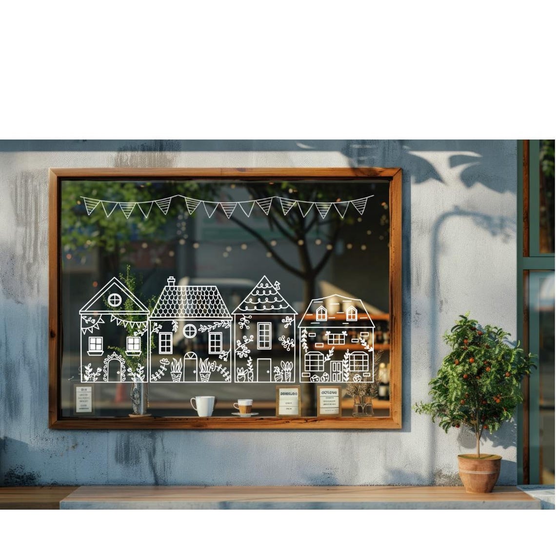 Window Chalk Spring Ideas Spring Window Chalk Art Template – Instant Download | Chalk Marker SVG ...