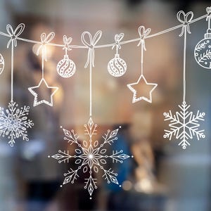 Winter Garland Template | Chalk Marker PNG & PDF Download for Festive Decor