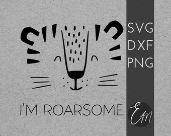 Little tiger roarsome plotter file | svg png dxf file