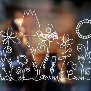 Flower Meadow Kreidemarker Vorlage | Digital Png & Pdf Templates for Creative Projects, Art and DIY Decor