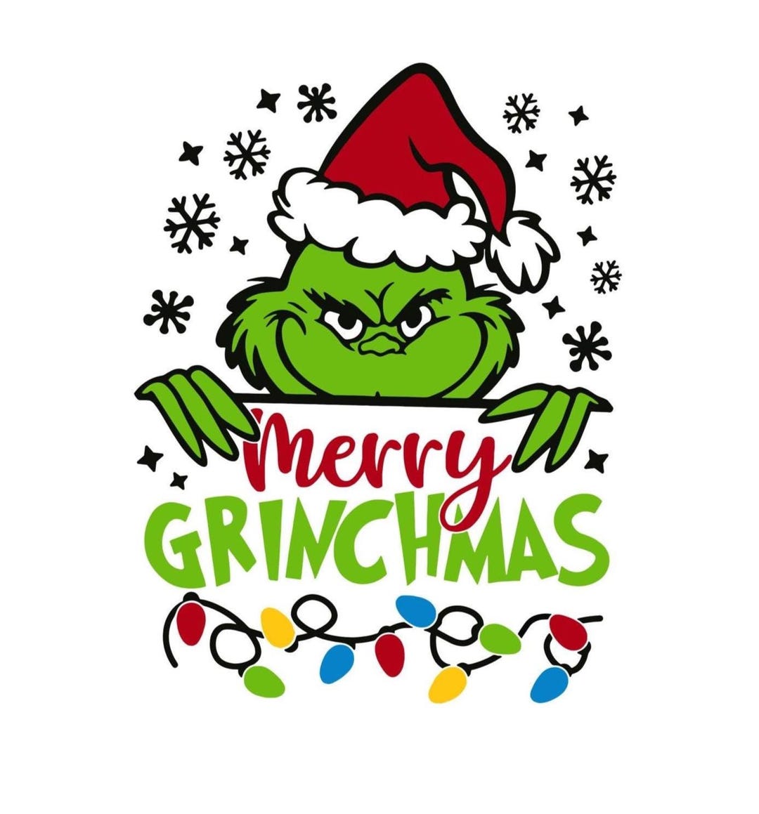 Ornement De Noël Merry Grinchmas En Acrylique - Décor Drôle Et Personnalisable