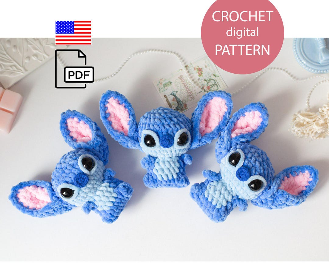 Crochet Pattern Amigurumi Cute Blue Alien Plush Monster for Beginners ...