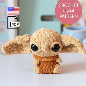 Crochet pattern plush Monster friend toy for beginners in ENG