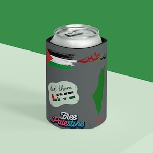 Refrigerador de lata palestino, refrigerador de lata estilo palestino, refrigerador de mapa palestino, Palestina livre, eu estou com a Palestina