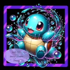 Squirtle Color Agua Salpicaduras Clipart PNG