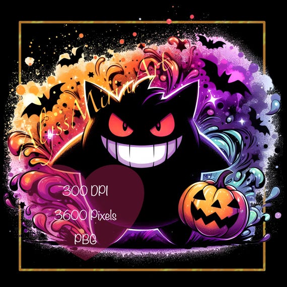 ゲンガーのかわいいハロウィンファンアート - 第1世代ポケモンPNG