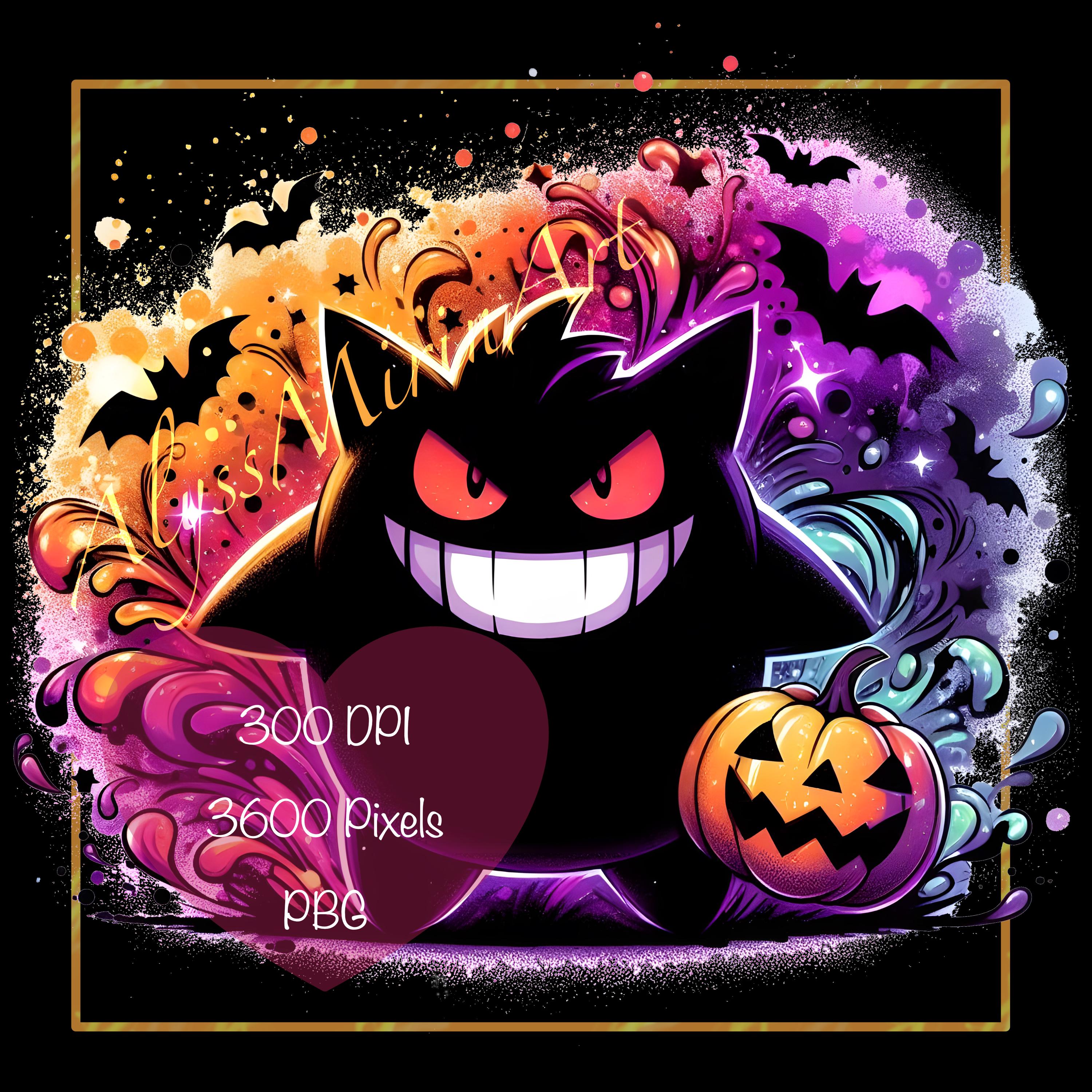 ゲンガーのかわいいハロウィンファンアート - 第1世代ポケモンPNG