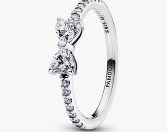 S925 Sterling Silver Pandora Sparkling Bow Ring