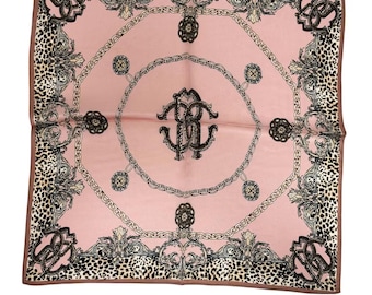Sciarpa in seta di gelso 100%, sciarpa classica di seta lussuosa, bandana rosa da donna in seta, foulard, foulard per la testa, sciarpa in seta elegante e senza tempo.