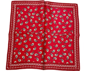 Sciarpa in seta di gelso 100%, classica sciarpa di seta lussuosa, rossa, da donna, bandana, foulard, sciarpa per la testa, elegante e senza tempo.