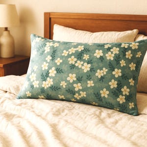Silk Pillowcase, Chinese Mulberry Silk Pillowcase, Anti Wrinkle Smooth Handmade Pillow Case, Floral Print Pillow Case, Luxury Gift for Her