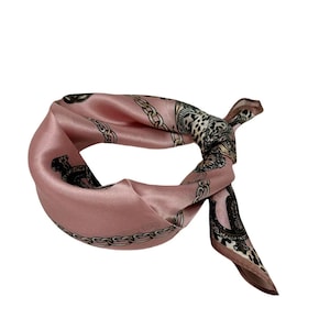 100% Mulberry Silk Scarf Classic Luxurious Silk Scarf Pink Women&#39;s Silk Bandana Neckerchief Head Scarf Elegant Timeless Silk Scarf