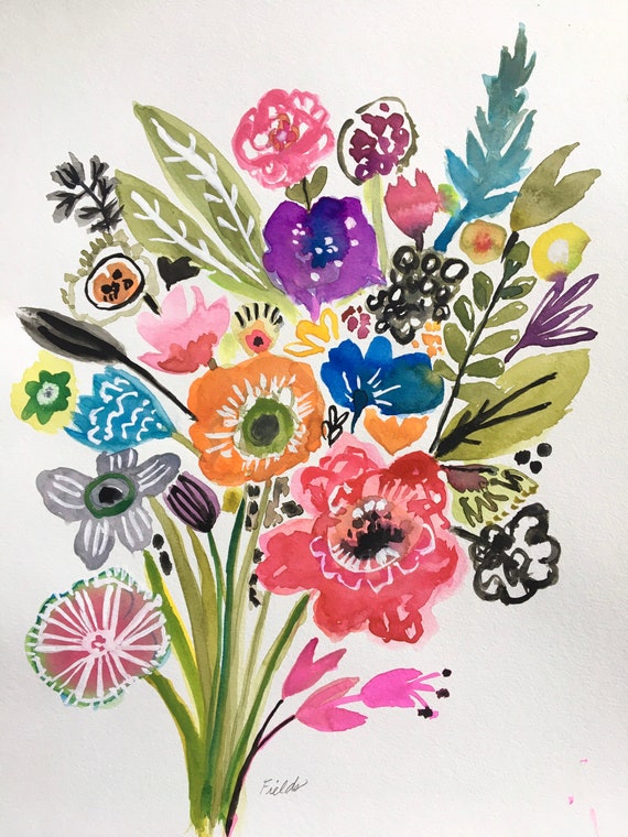 Watercolor & Paper Bouquets