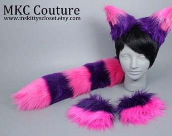 Big Cheshire Cat Costume, Cheshire Cat Ears,  Cheshire Cat Tail. Cheshire Cosplay,  Anime Cosplay, Halloween Costume, Fursona