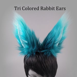 Rabbit Ears - Choose Your Color - Bunny Ears - Faux Fur Animal Ears - Furry Cosplay - Animal Costume - Anime Ears