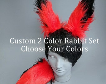 Rabbit Costume - Bunny Costume - Choose Your Color - Bunny Ears and Tail - Rabbit Ears and Tail