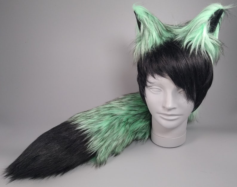 Mint Green Husky Wolf Costume Husky Ears Husky Tail | Etsy