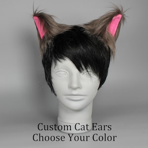 Cat Ears - Cat Halloween Costume - Custom Cat Ears - -Anime -  Fantasy - Furry Cosplay -  Burning Man
