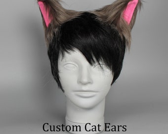 Cat Ears - Cat Halloween Costume - Custom Cat Ears - -Anime -  Fantasy - Furry Cosplay -  Burning Man