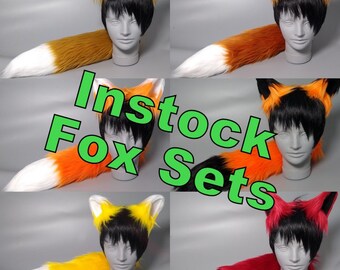 INSTOCK Fox Costume, Fox Cosplay, Fox Ears and Tail, Furry Cosplay, Fursona, Halloween Costume, Anime Ears, Ready to Ship