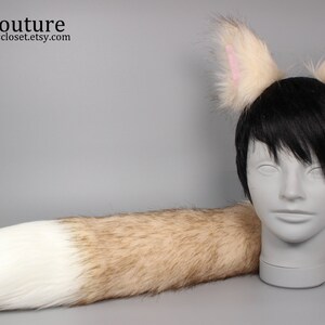Arctic Wolf Halloween Costume - Wolf Ears and Tail - Fox Ears and Fox Tail - Anime - Cosplay - Furry - Halloween Costume