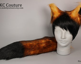 Fox Costume - Fox Ears and Tail - Wolf Costume - Wolf Ears and Tail - Animal Cosplay - Furry - Anime - Halloween Costume