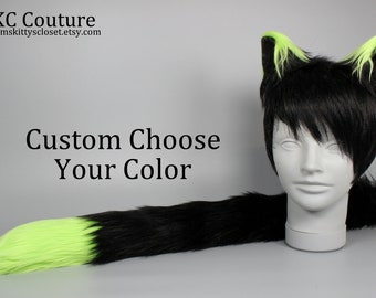 Cat Costume - Cat Ears and Tail - Anime, Cosplay, Furry, Fantasy, Burning Man