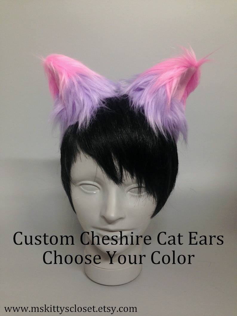 Cheshire Cat Ears Cheshire Cat Costume Faux Fur Cat Ears Etsy