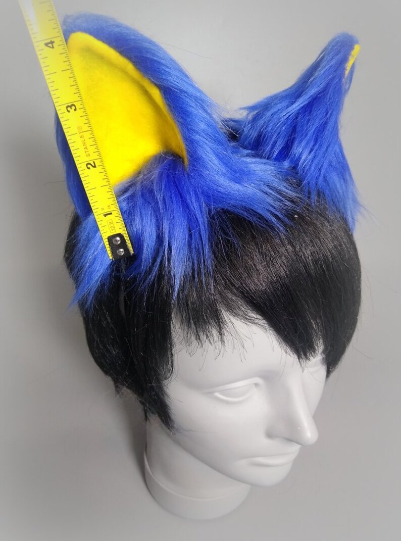 Ankha Ears and Tail Striped Cat Tail Animal Cosplay Cheshire Cat Costume image 3