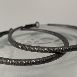Silver Hoop Earrings, Vintage Hoop Earrings, Silver Earrings Hoops