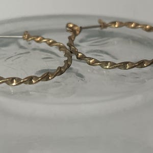 Gold Hoop Earrings, Vintage Hoop Earrings, Gold Earrings Hoops