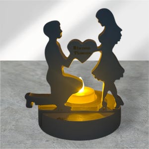 Tealight holder candle holder candle tealight couple gift light love anniversary personalizable