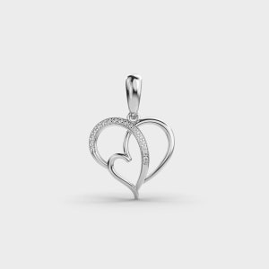 0,15 karaat rond geslepen moissaniet harthanger: elegante uitstraling, diamanten sieraden, damescadeau, feestcollectie, hartvormige hanger