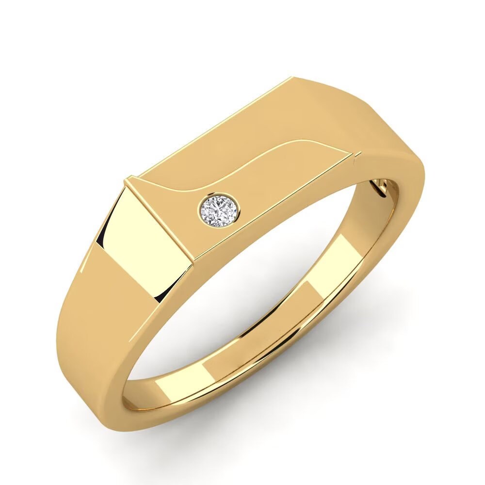 Fede Uomo In Argento 925 Con Moissanite 2 CT | Anello Solitario Taglio Tondo | Animas Jewels - Foto 3
