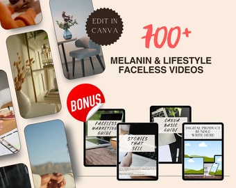 700 Melanin and lifestyle Faceless Reels Videos Master Resell Rights & PLR Faceless Marketing Guide MRR PLR Digital Products Instagram Reels