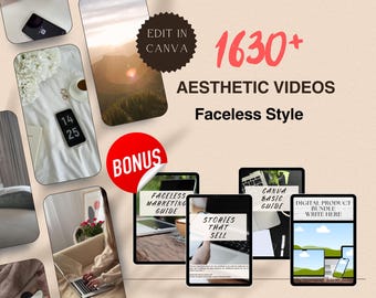 1630 Faceless Reels Videos Master Resell Rights & PLR Faceless Marketing Guide MRR PLR Digital Products Instagram Reels Videos Sell on Etsy