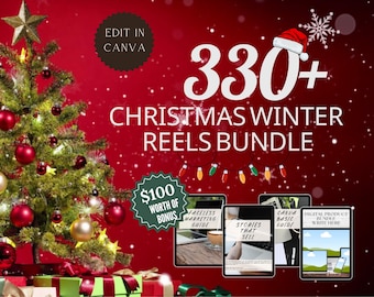 330 Christmas Winter Reels Bundle Videos Master Resell Rights & PLR MRR PLR Digital Products Instagram Reels Christmas Winter Photos