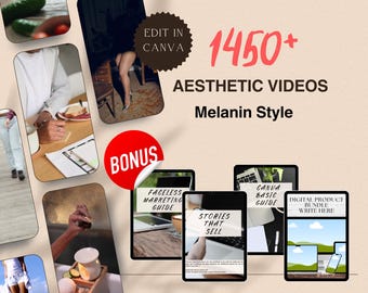 1450+ Melanin Reels-videor Master Resell Rights & PLR Faceless Marketing Guide MRR PLR Digitala produkter Instagram Reels-videor Sälj på Etsy