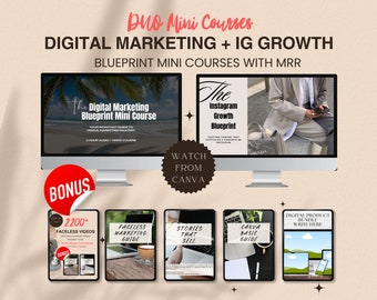 DUO Digital Marketing Mini Courses: The Digital Marketing Mini Course for Beginners The Instagram Growth & Sales Mini Course with MRR DFY