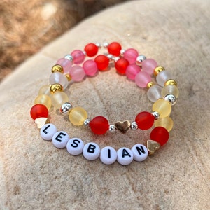 Lesbian/WLW Pride Flag Bracelet