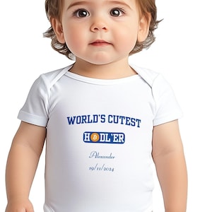 PERSONALIZED World&#39;s Cutest Hodler Baby Bodysuit, Baby Shower Gift for Crypto Bitcoin Parents, Custom Baby Bodysuit,Bitcoin Gift,Crypto Gift